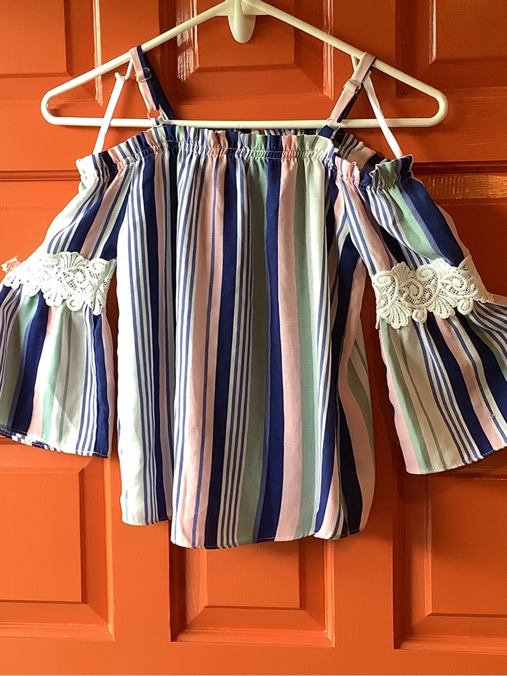 By & By Girl Matching Pant Set SZ 7-8 Bell Sleeves
